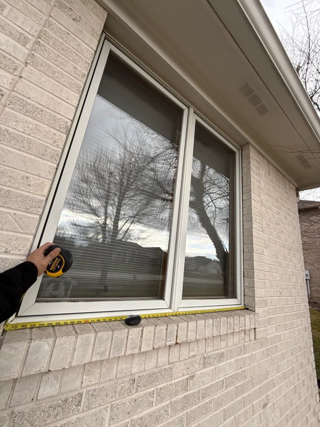 Frame and seal detail on a Britton Ridge window job